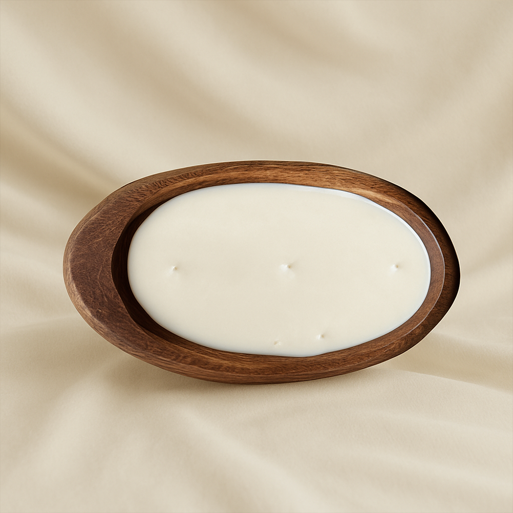Oval scented candle