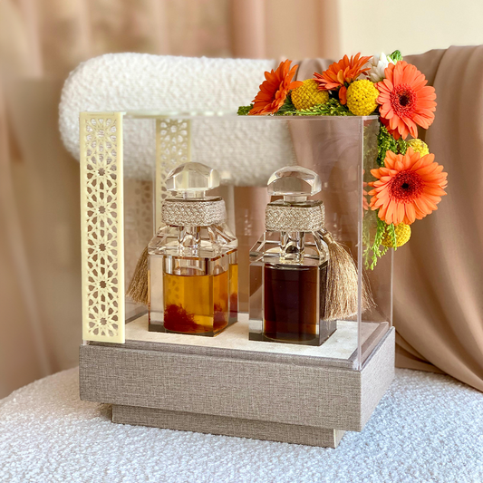 Leather and Acrylic Oil Box