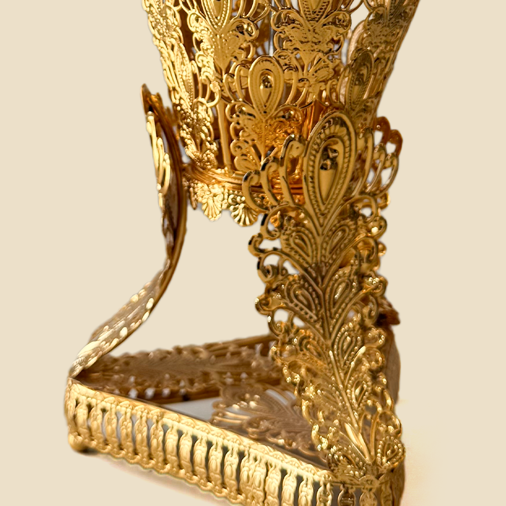 Metal Incense Burner with Triangular Base