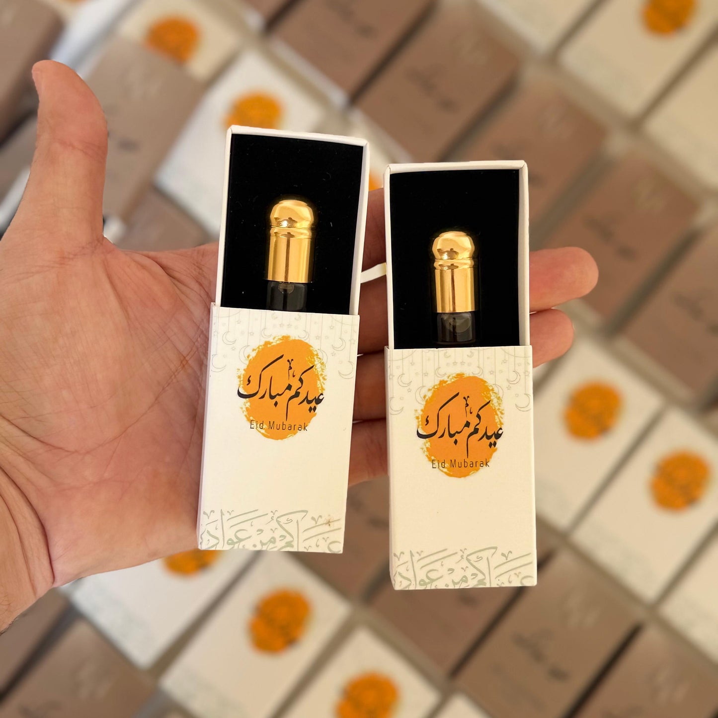 Cardboard Giveaway Box with 1g Nano Oud Oil or Musk