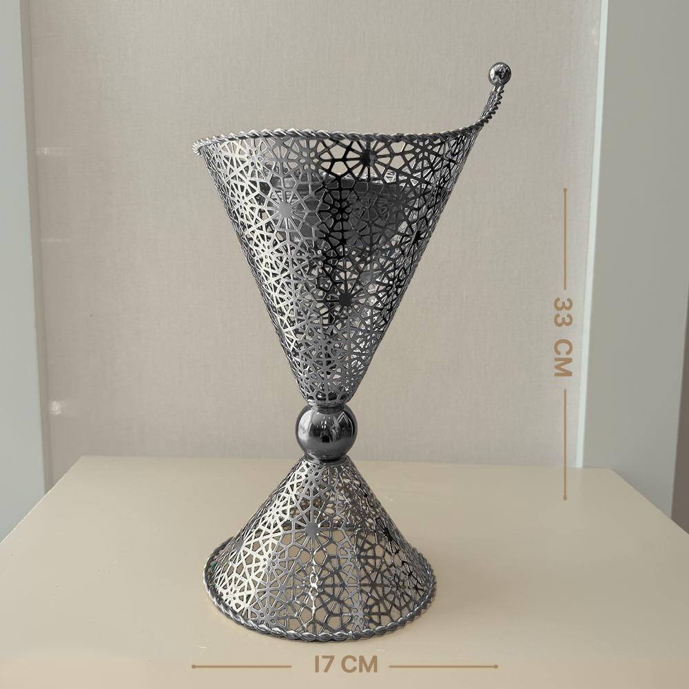 Metal Incense Burner with Round Base