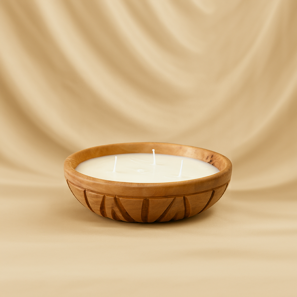 Bowl scented candle (3 wicks, 15 cm diameter)