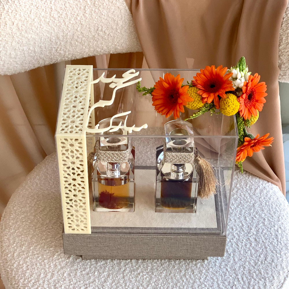 Leather and Acrylic Oil Box