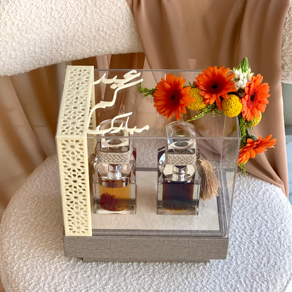 Leather and Acrylic Oil Box