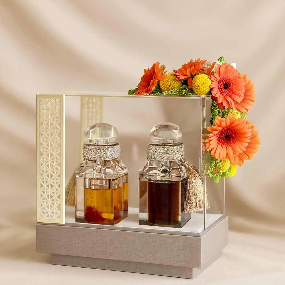 Leather and Acrylic Oil Box