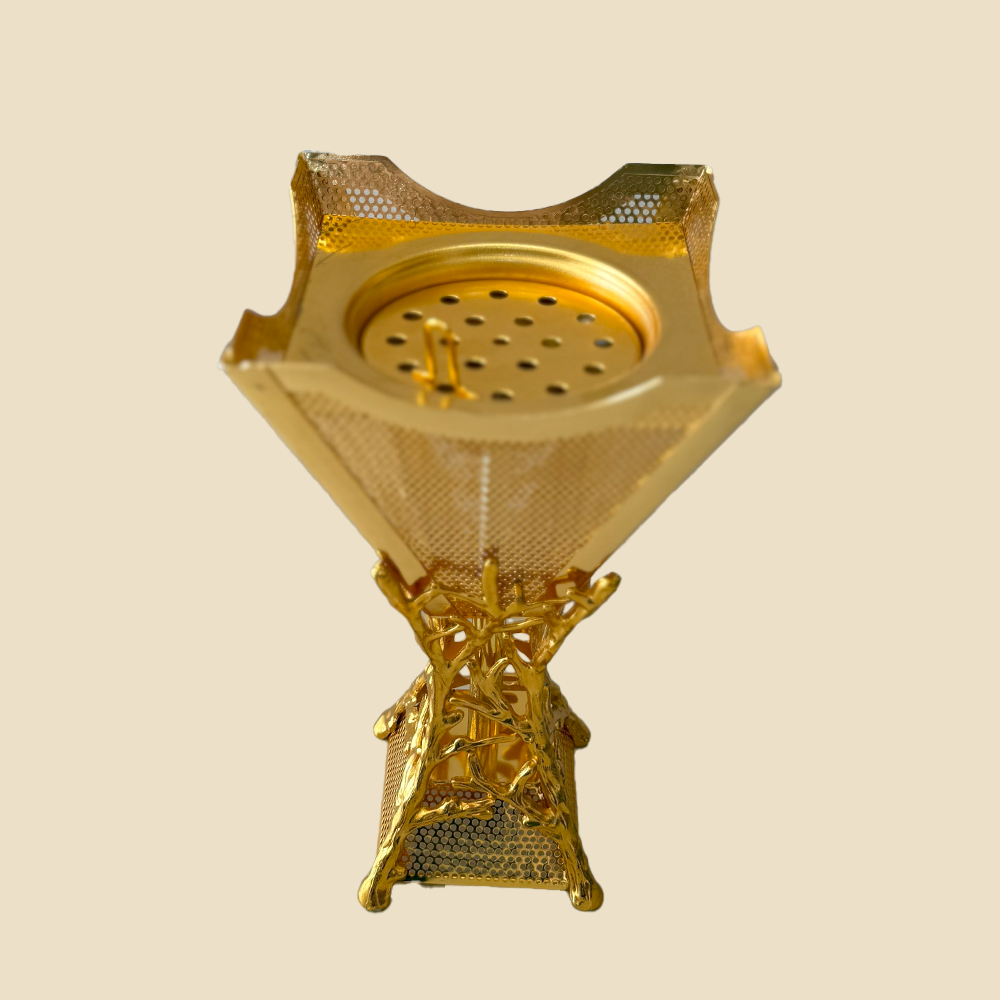 Metal Incense Burner with square Base