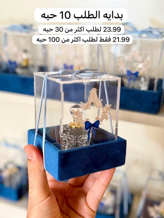 Custom Velvet & Acrylic Box with Crystal Bottle