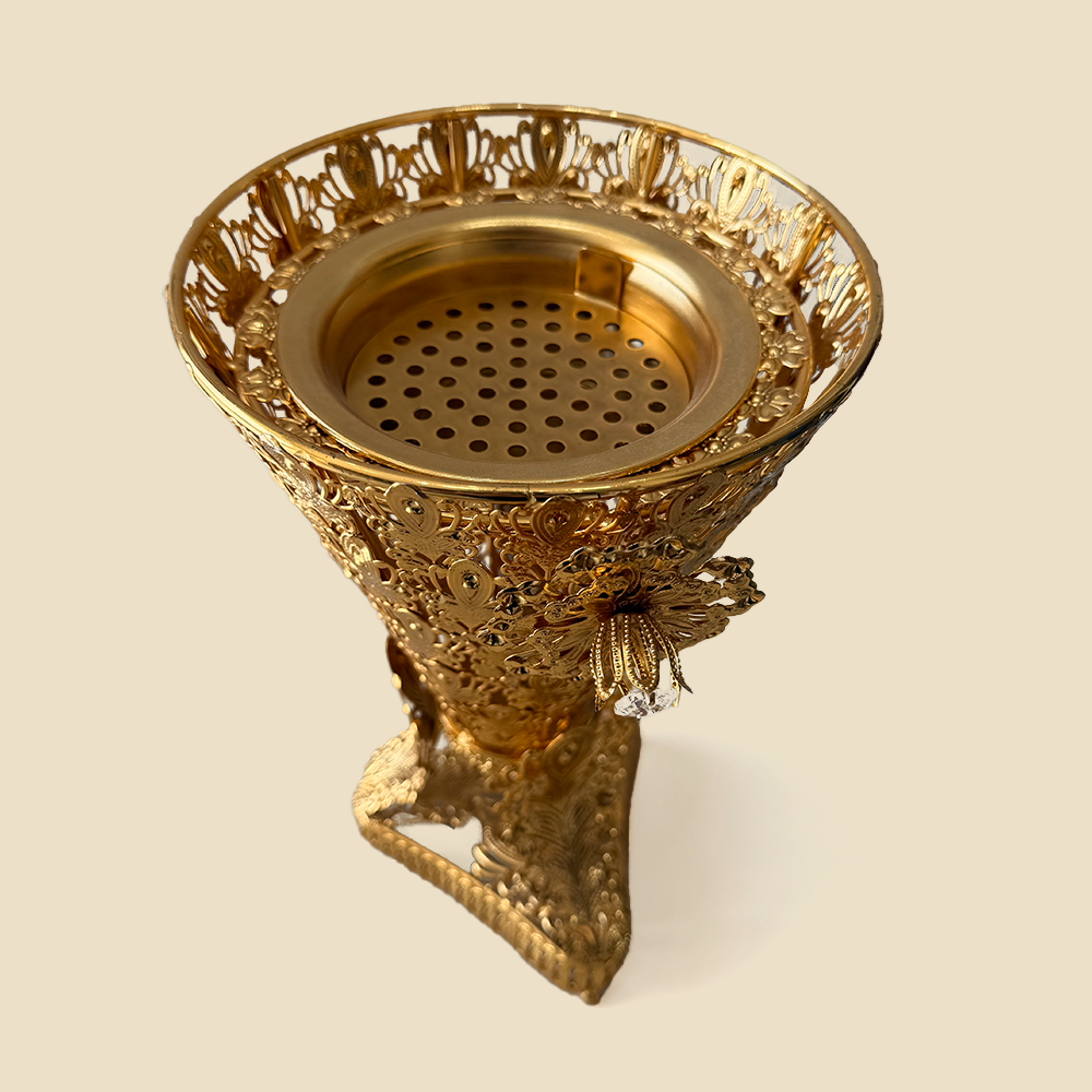 Metal Incense Burner with Triangular Base