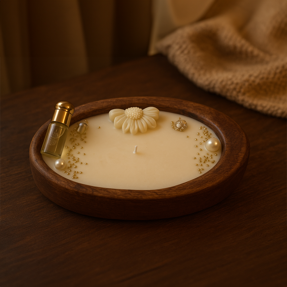 Oval scented candle