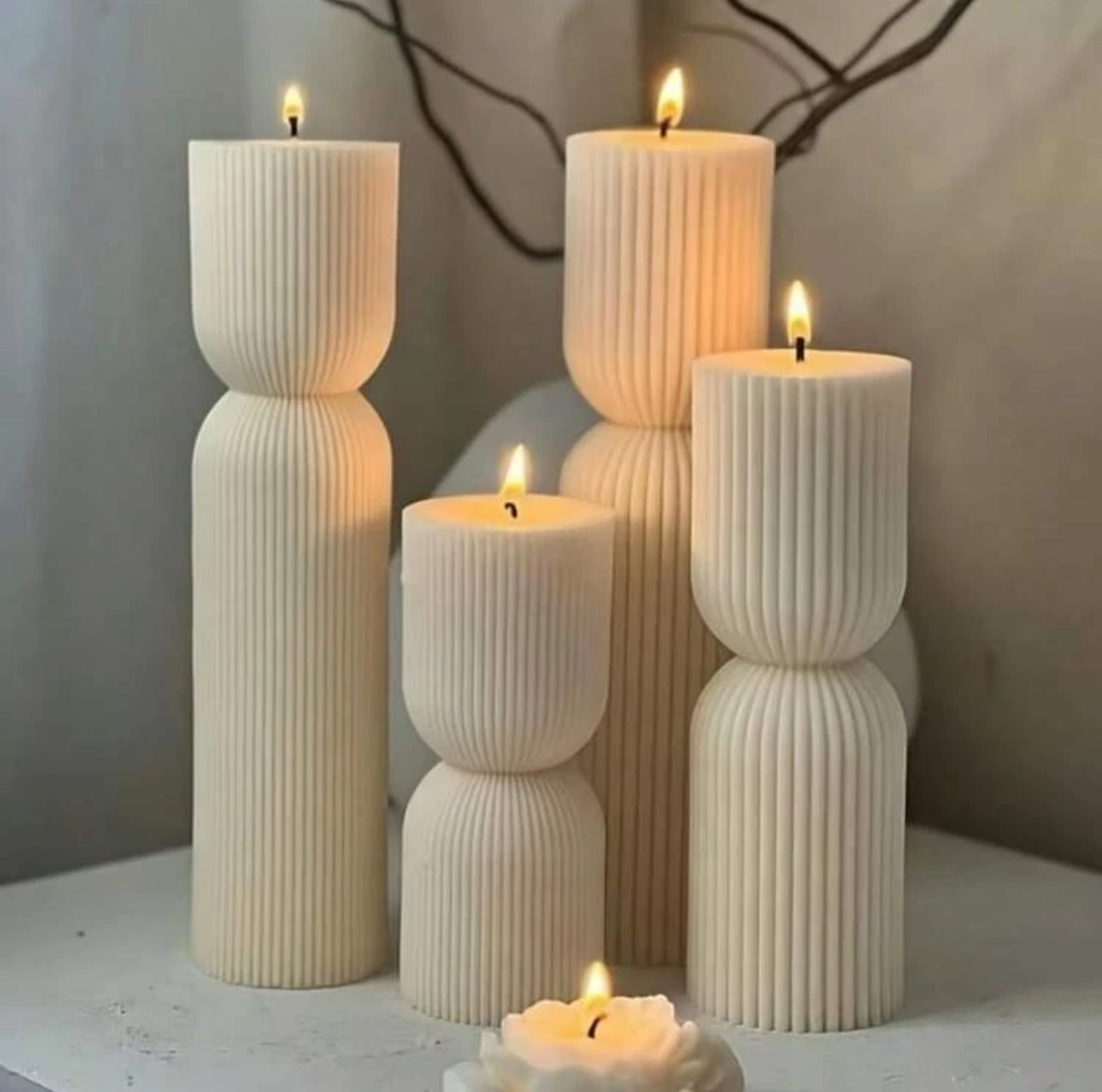 Decorative pillar candles