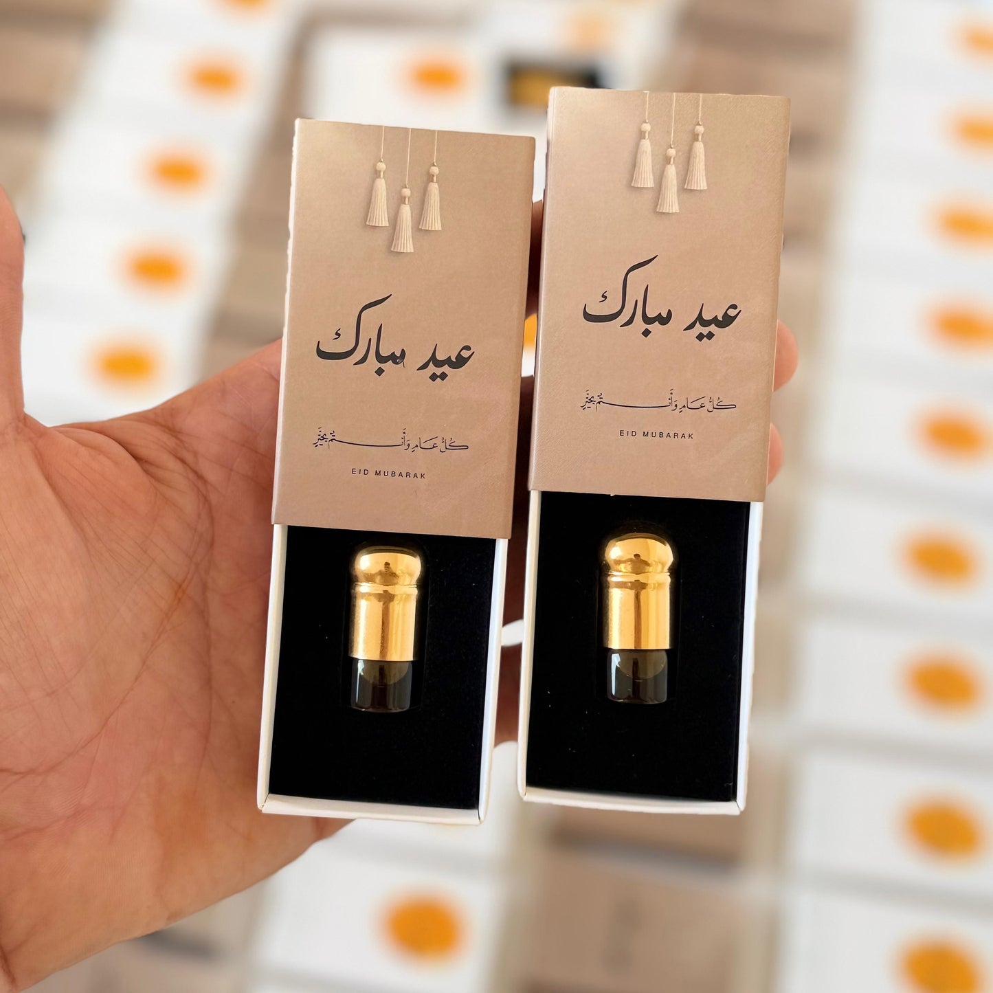 Cardboard Giveaway Box with 1g Nano Oud Oil or Musk