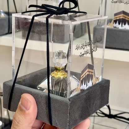 Custom Velvet & Acrylic Box with Crystal Bottle