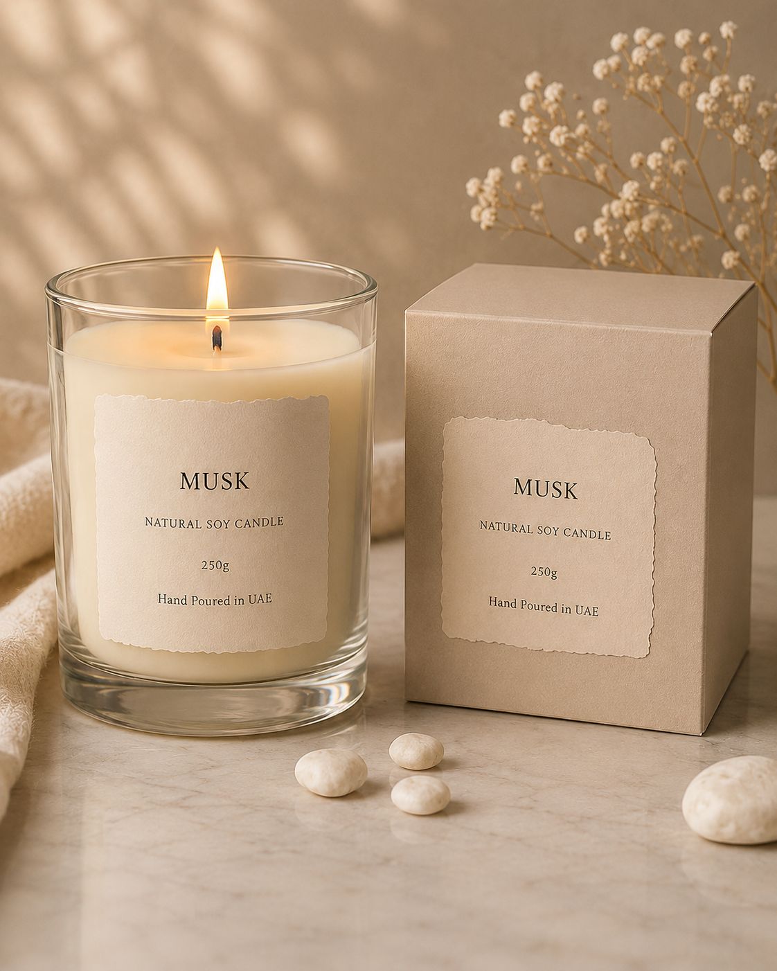 Jory Scents Luxury Natural Soy Wax Scented Candle – 250g