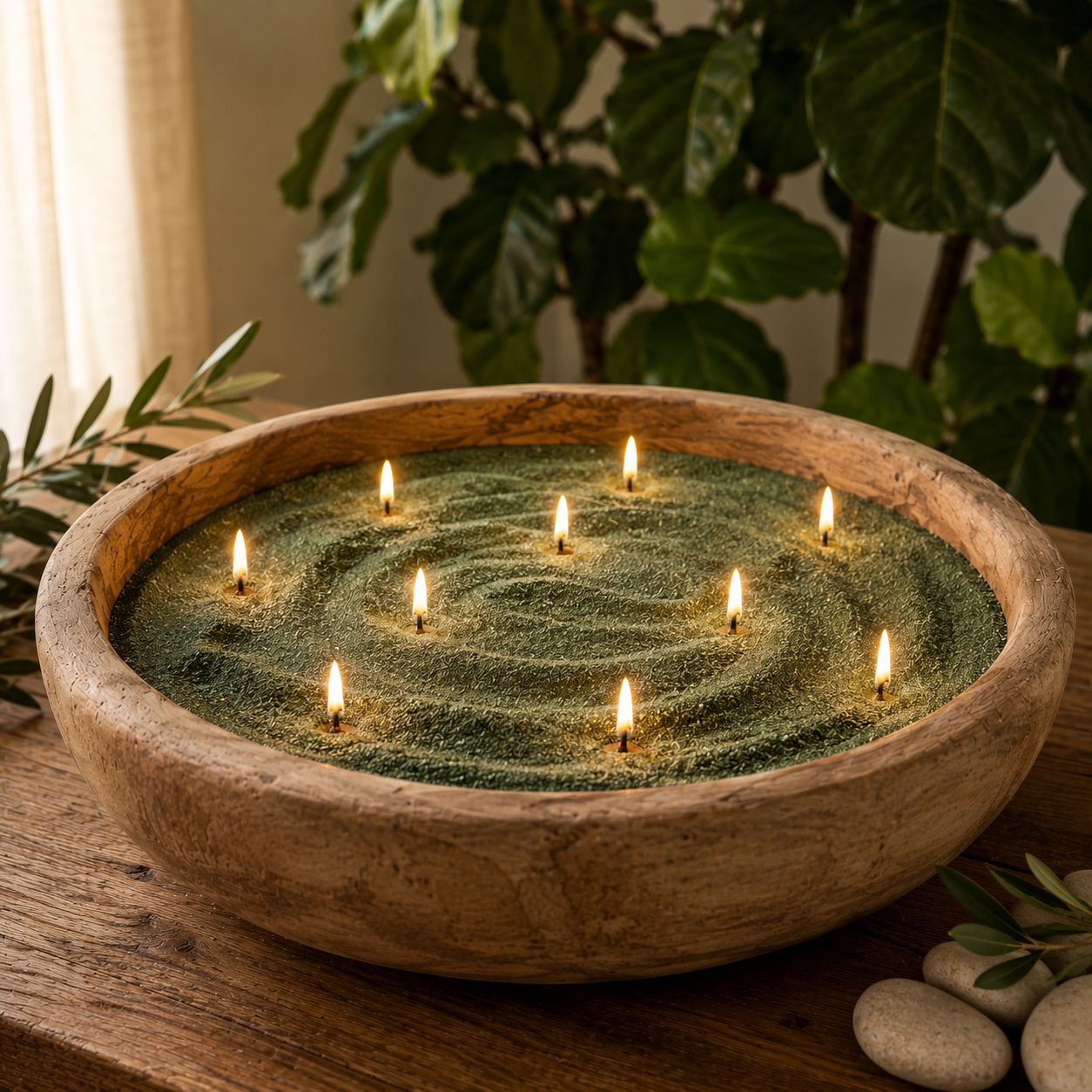 Colored Sand Wax Candle