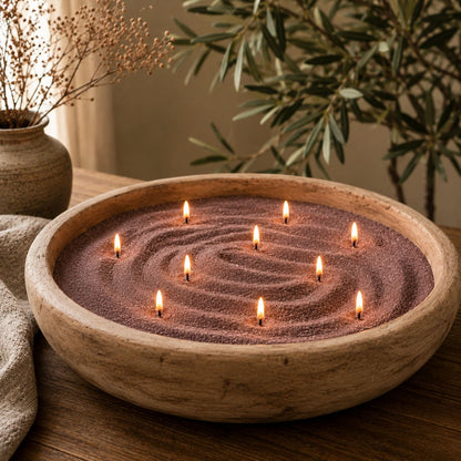 Colored Sand Wax Candle