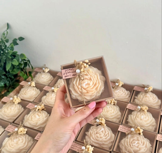 Peony Flower Candle