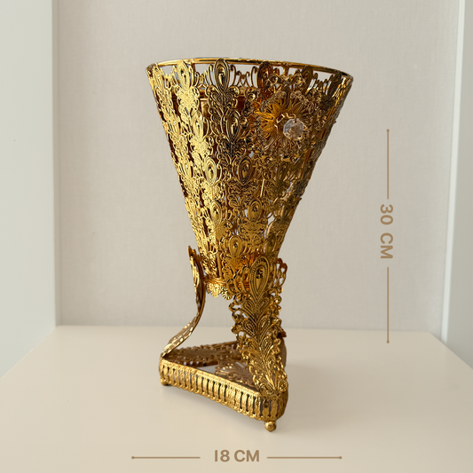 Metal Incense Burner with Triangular Base