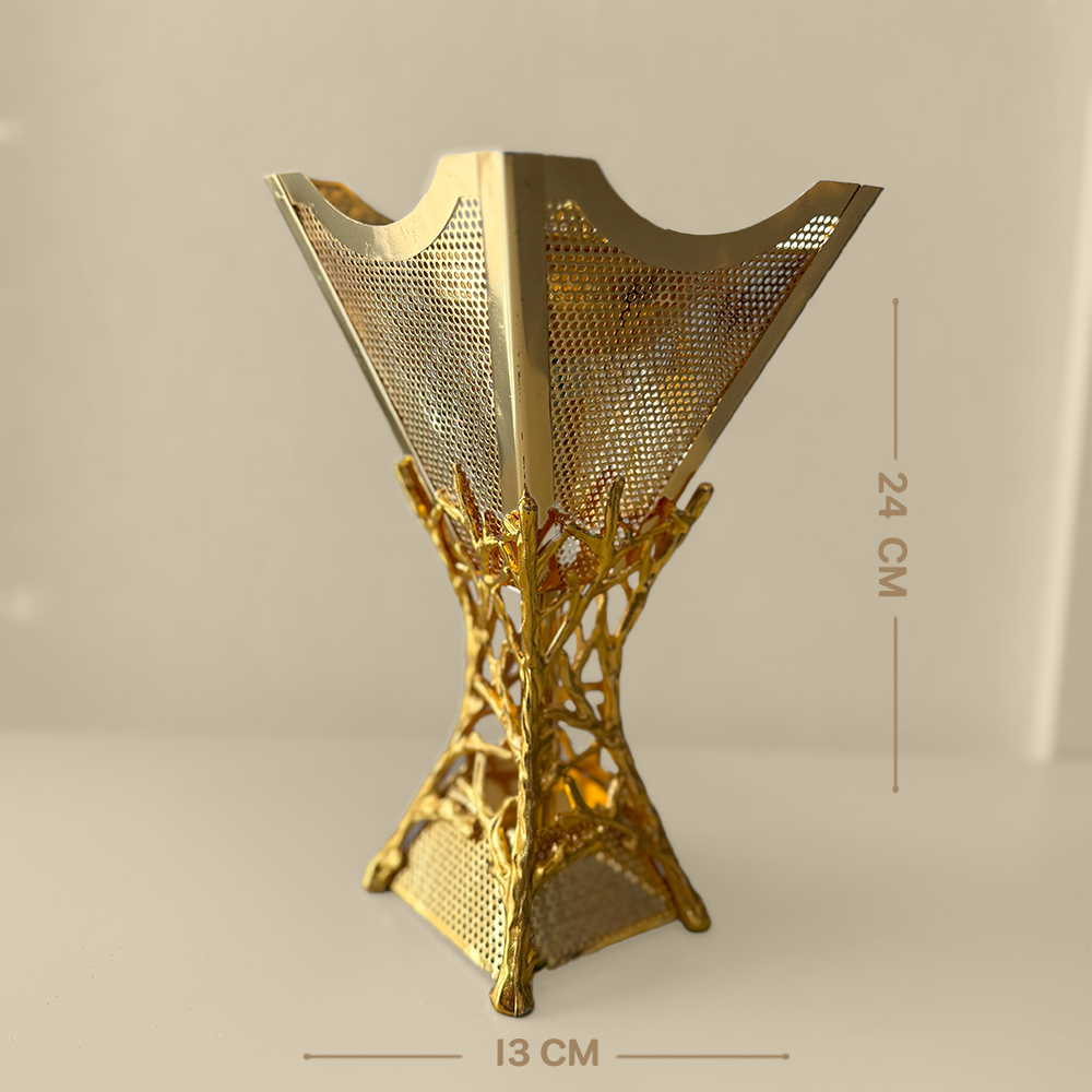 Metal Incense Burner with square Base