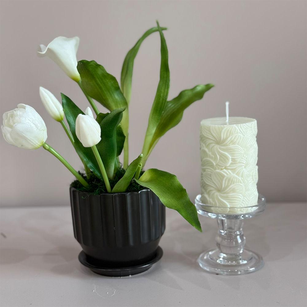 Long Flower Candle
