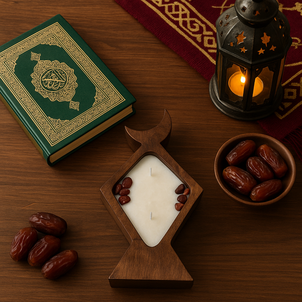 Scented wooden candle