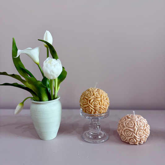 3D rose candle