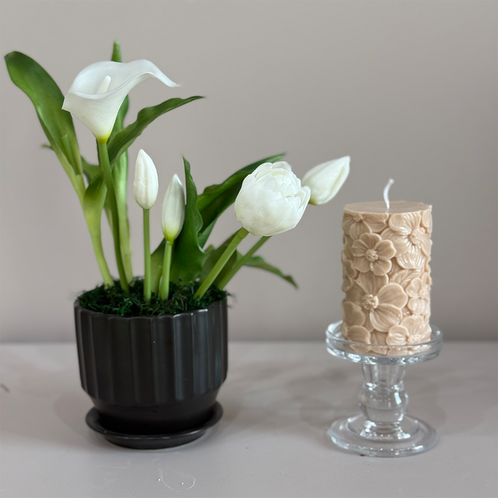 Long Flower Candle